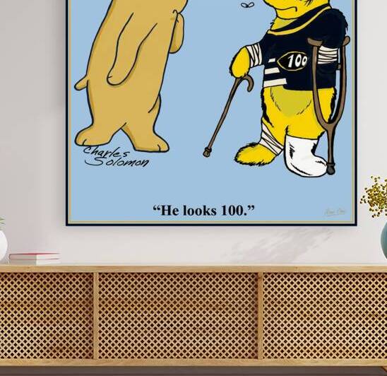 1969 UCLA Bruins Cal Bears Cartoon Art by Row One Brand
