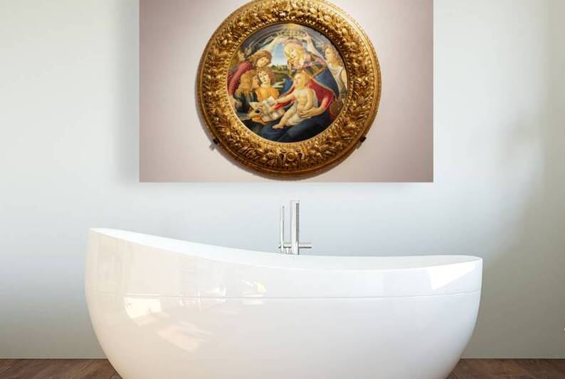 Madonna of the Magnificat by Sandro Botticelli in Uffizi Museum  by Paolo Modena