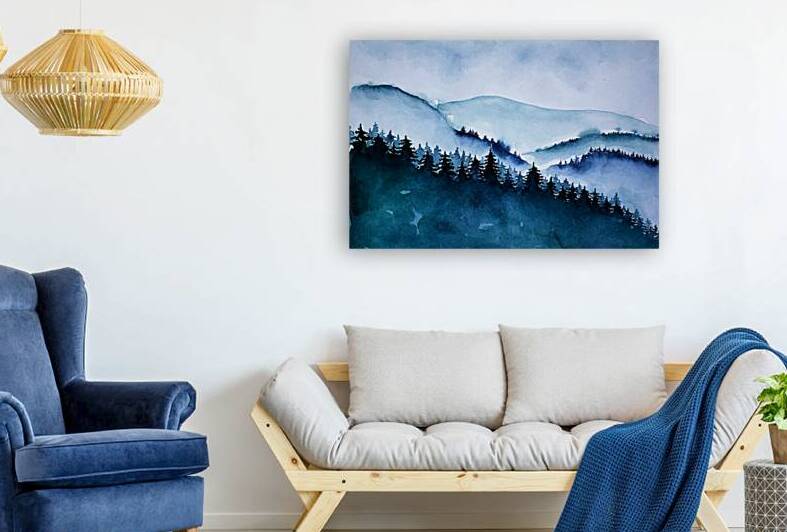 Watercolor mist forest by Towseef Dar