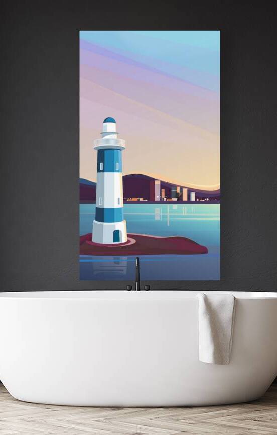 Seascapes with lighthouse. a by Towseef Dar