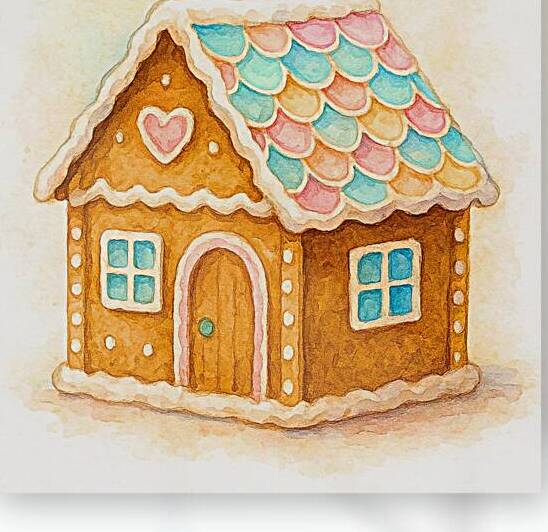 Pastel Gingerbread Dream Cottage by Al ameen Muftau