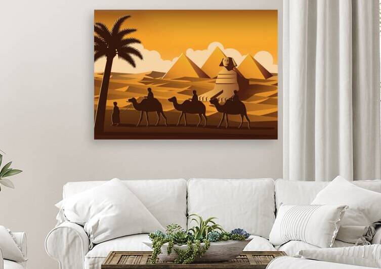 Camels pass Pyramid by Towseef Dar