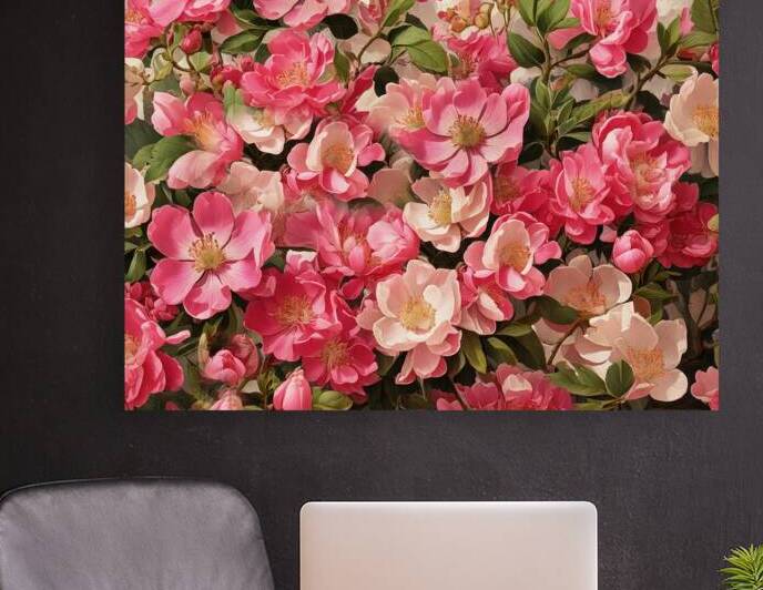 Pretty Pink Wild English Roses by Thea Menagh