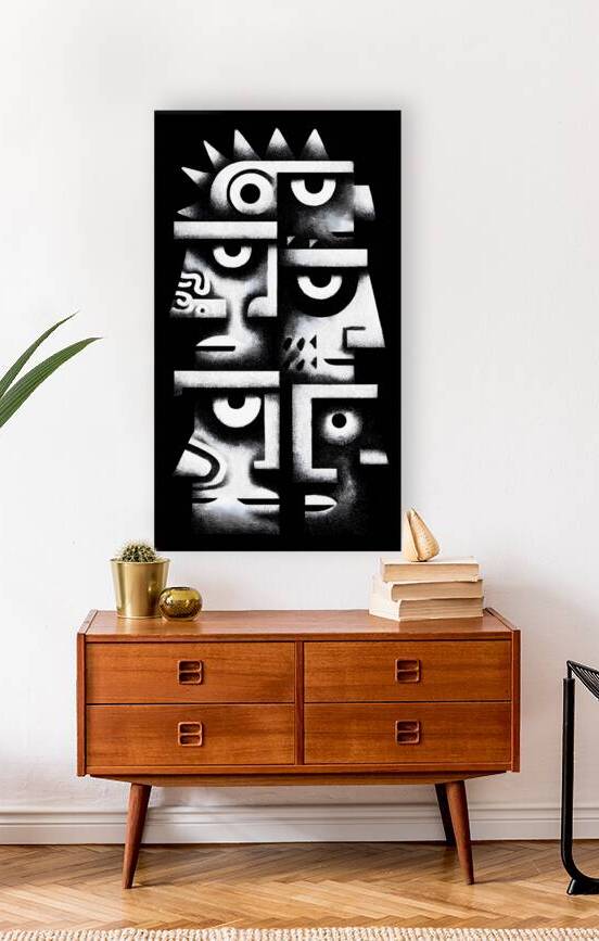 Aztec Sun God – Tribal Mask Art Print by Savage Art Prints