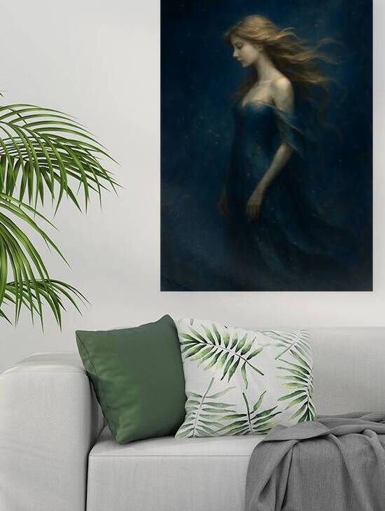 Ethereal Girl in Blue – Dreamlike Fine Art Portrait 1 by the dovlat