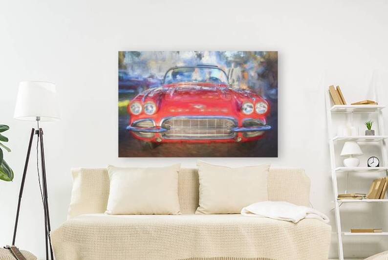 1961 Red Chevrolet Corvette Convertible 4 by Rich Franco