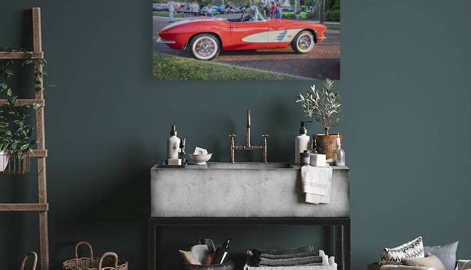 1961 Red Chevrolet Corvette Convertible 5 by Rich Franco