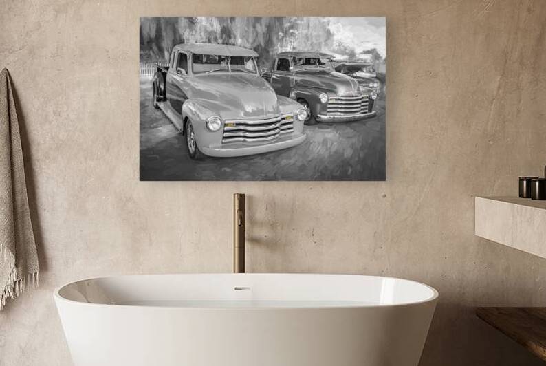 1950 Blue Chevrolet 5 Window Pick Up Truck 3100 Series X160 2 by Rich Franco