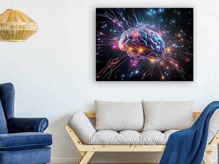 Abstract brain with neurons  by Towseef Dar