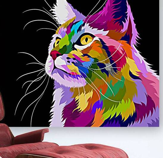 Pop art cat by Towseef Dar