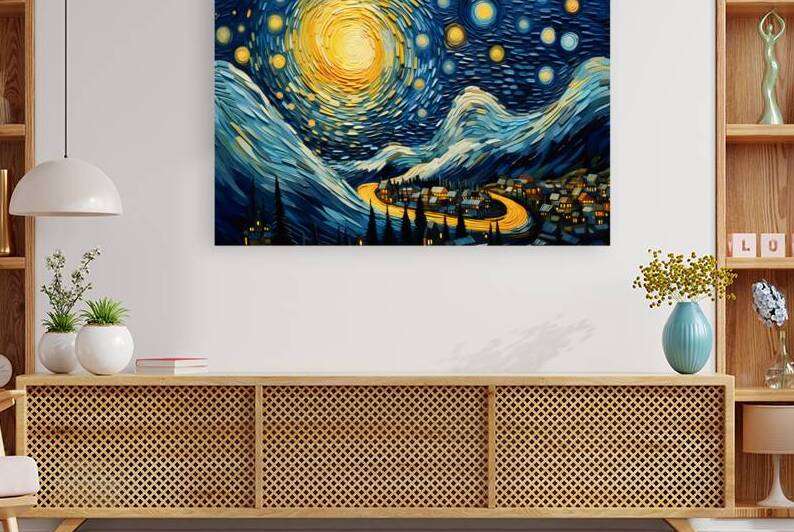 Cityscape with Moonlight by Towseef Dar