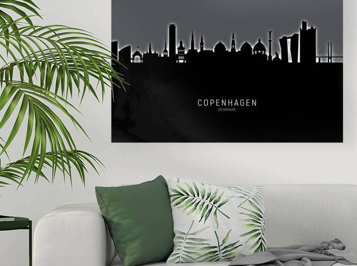 Copenhagen Denmark Skyline by Michael Tompsett
