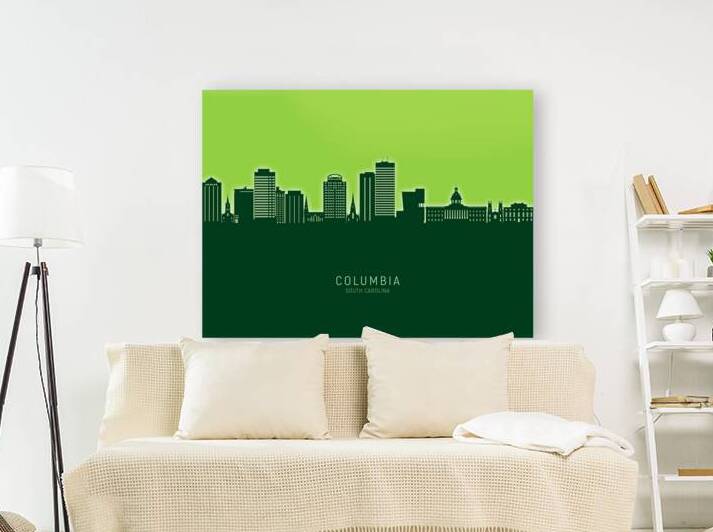 Columbia South Carolina Skyline by Michael Tompsett