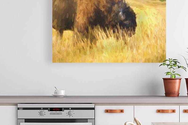 Buff Bison Buffalo Yellowstone Montana X100 1 by Rich Franco