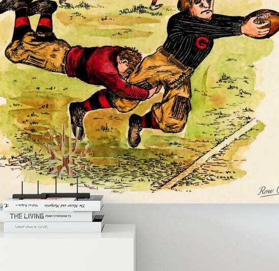 Early 1900s Georgia Bulldogs Touchdown Art by Row One Brand