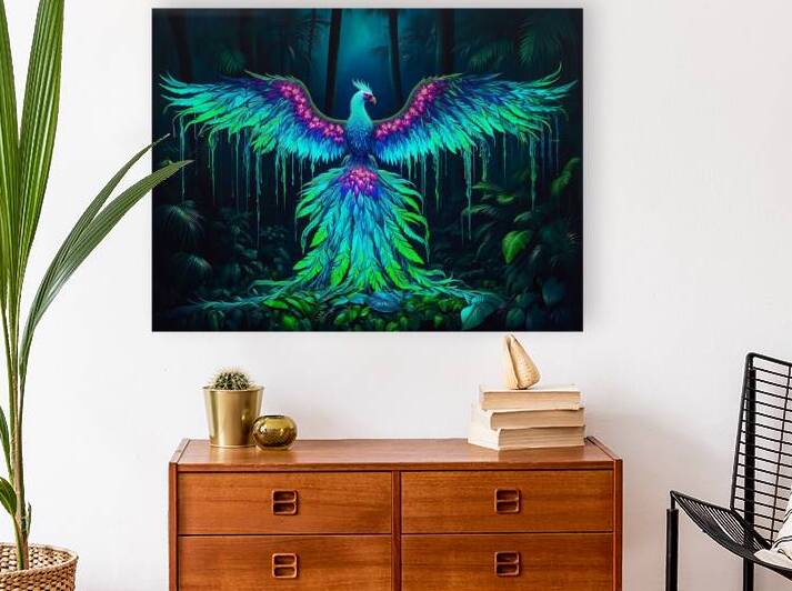 Turquoise Dream Phoenix - Mystical Ice Fire by rosebella