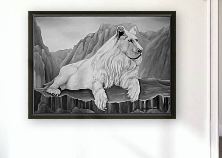 Resting White Lion by Faye Anastasopoulou