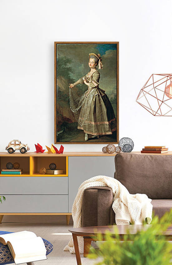 Portrait of lady with large dress by Dmitry Levitzky