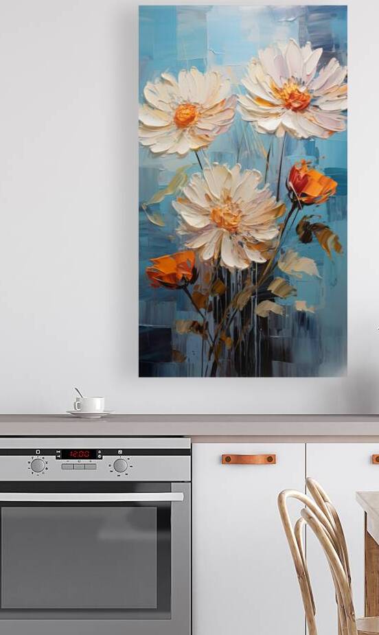 Oil painting flowers by Towseef Dar