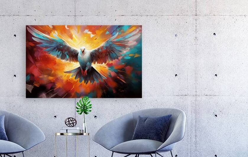  Colorful Dove painting by Towseef Dar