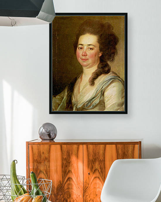 Portrait of woman with long hair by Dmitry Levitzky