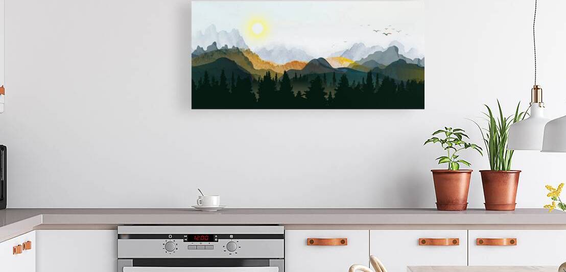 Minimal landscape art by Towseef Dar