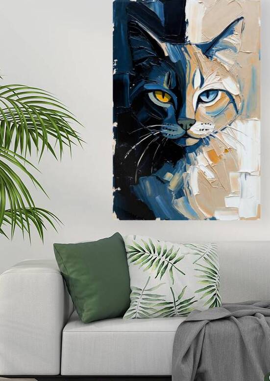 Dual Nature Cat Portrait by Chris Butler