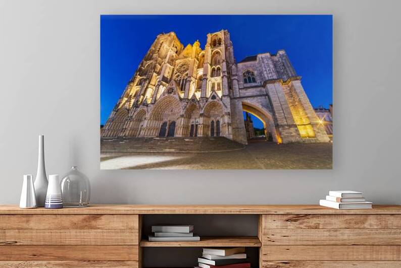 Cathedral in Bourges at nightfall by Willy Mobilo