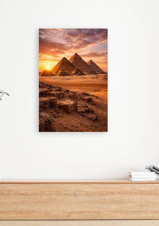  Great Pyramids of Giza at Golden Hour – Timeless Wonder of Ancient Egypt by Zeinhem Elsaree
