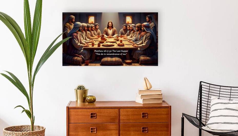 The Last Supper. This do in remembrance of me. Matthew 26:17-30 by DR Mustain by DR Mustain