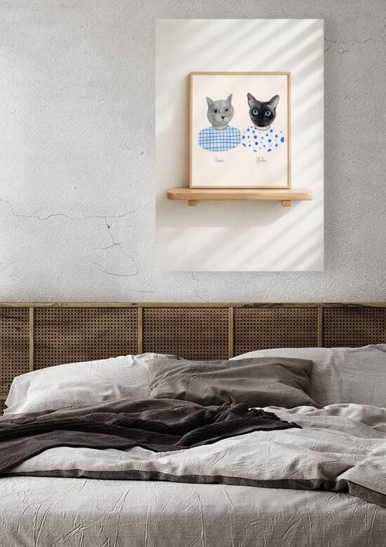 Minimalist Cat Portrait Wall Art  by AHMED ZIOUACHE