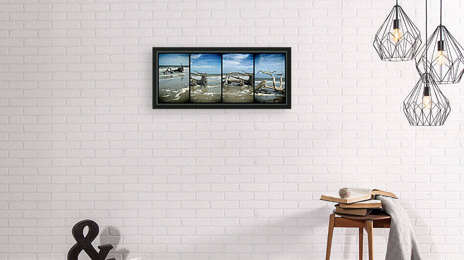 Driftwood Beach Panorama Quadtych by Bill Swartwout Photography