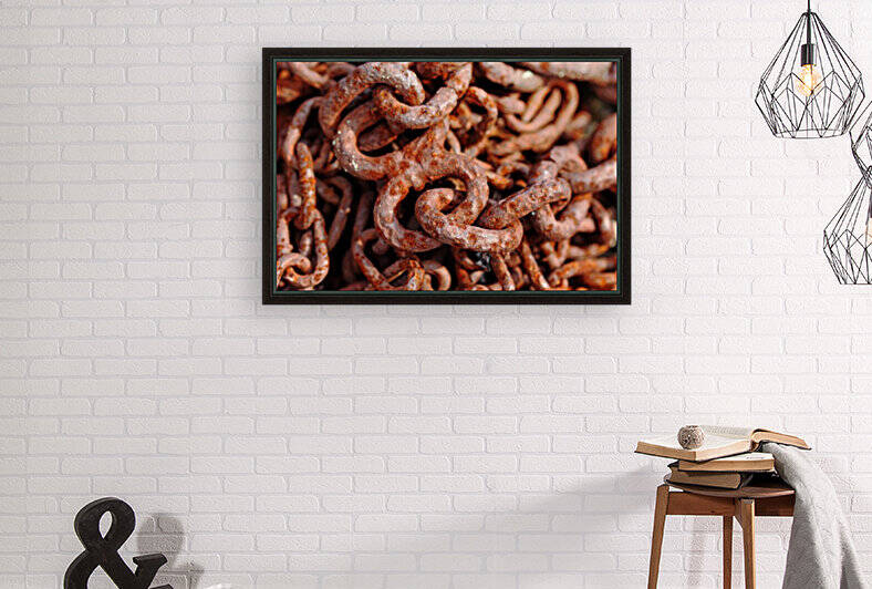 Rusty Chain Abstract by Deb Oppermann