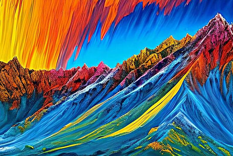 Illustration of Abstract Mountain by Towseef Dar