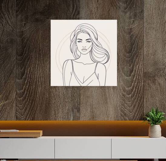 Modern Woman line art by Towseef Dar