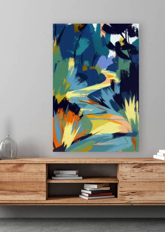 Abstract Nature Trail - Bold Brushstroke Forest Landscape by Chris Butler