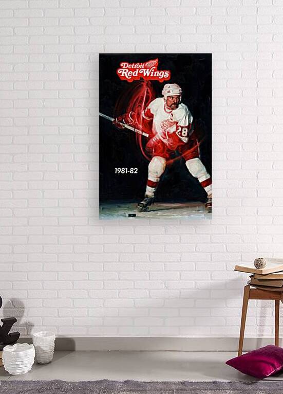1981 Detroit Red Wings Hockey Art by Row One Brand