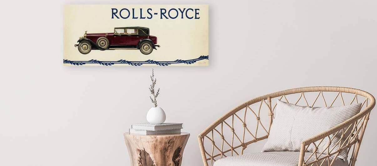 1920s Rolls Royce Art Remix by Row One Brand