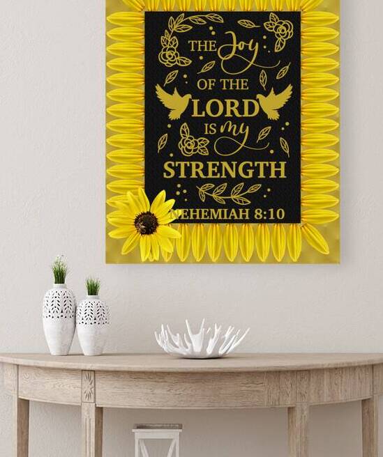 Nehemiah 8:10 yellow S by Arnett Siders