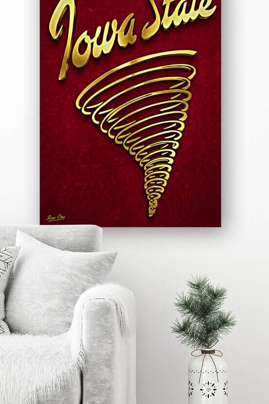 1940s Iowa State Cyclone Art by Row One Brand