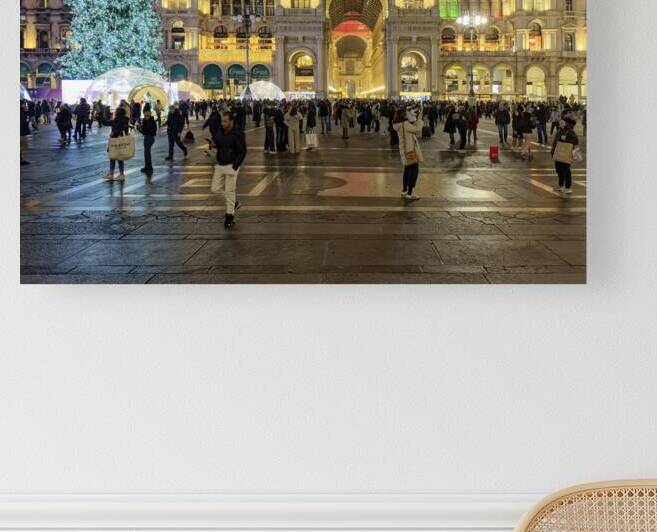 Milan. Italy. Milans Galleria Vittorio Emanuele II illuminated  by Marco Brivio