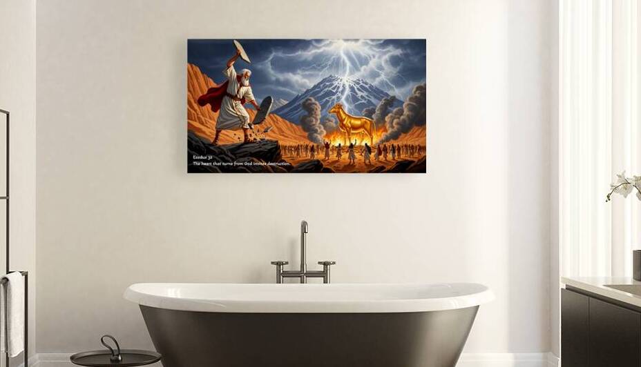 The heart that turns from God invites destruction. Exodus 32 Golden Calf  Worship by DR Mustain by DR Mustain