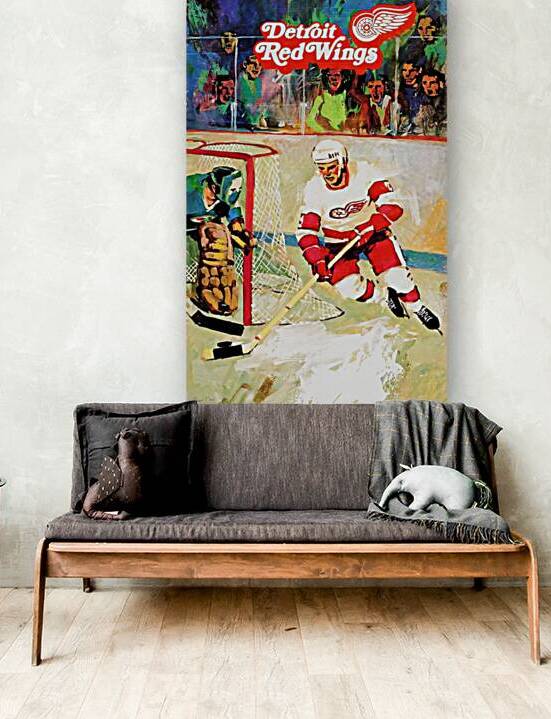 1980 Detroit Red Wings Hockey Art by Row One Brand