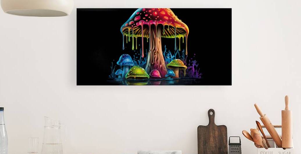 Colour neon mushroom by Towseef Dar