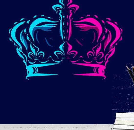 Crown pop art by Towseef Dar