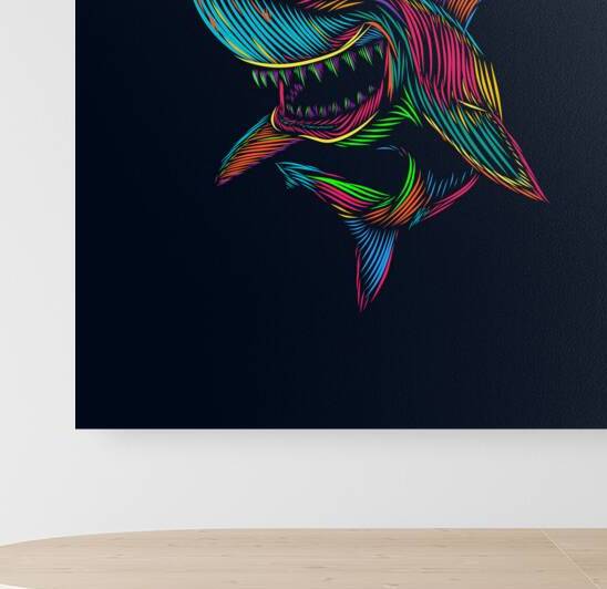 Shark line pop art by Towseef Dar