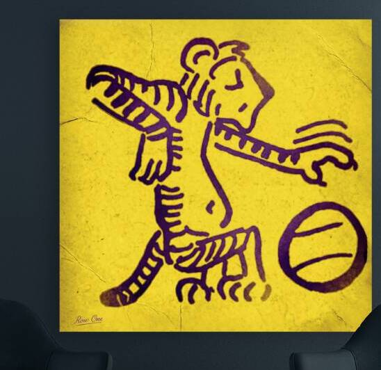 1960s LSU Tiger Basketball Art by Row One Brand