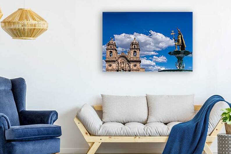 Peru Cusco Central Plaza de Armas square in historic city center with churches monuments and restaurants by Elijah Lovkoff