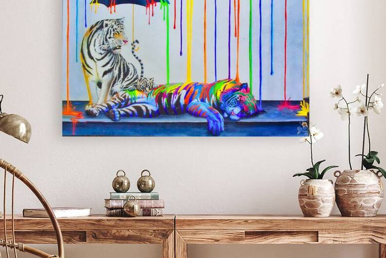 MULTICOLORD RAINDROPS  by Charles Herchert