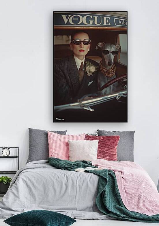 Lady with dog FA 25 2x3 587 by Ksavera ART